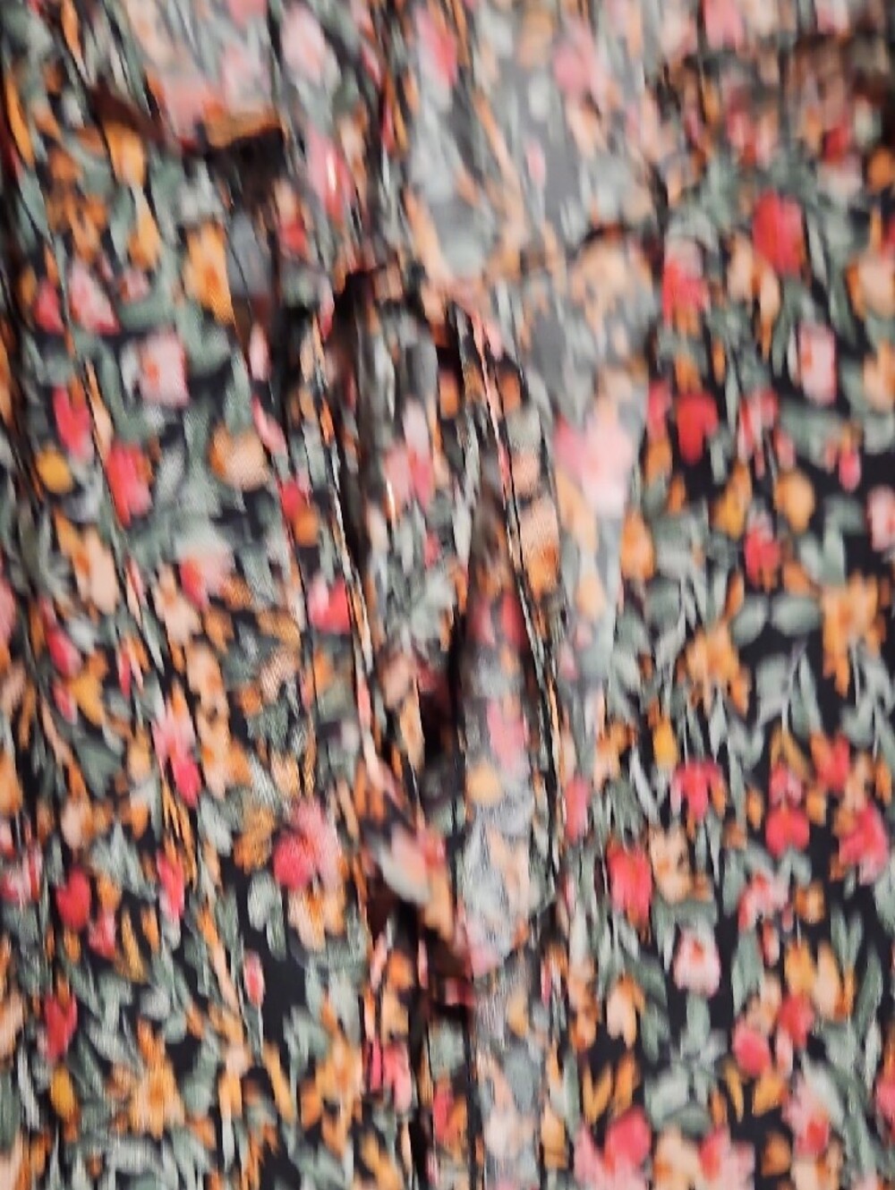 Steve Madden Black Floral Maxi Dress with Pink and Green Accents - Picture 3 of 6